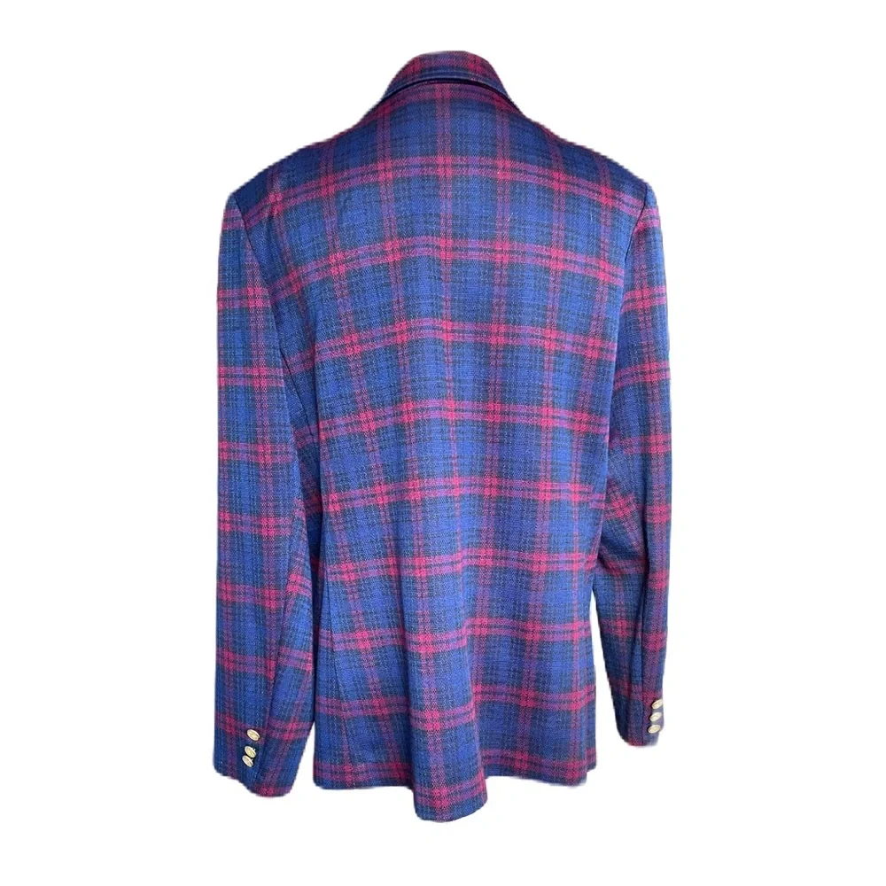 VTG Cricket Lane Tartan Plaid Blazer - Picture 2 of 9